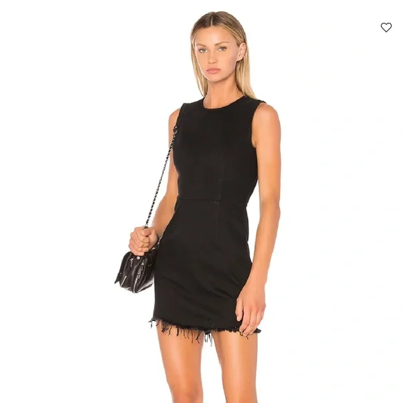 knee length dresses for ladies Isla Black Denim Mini Dress - 10 main image 0